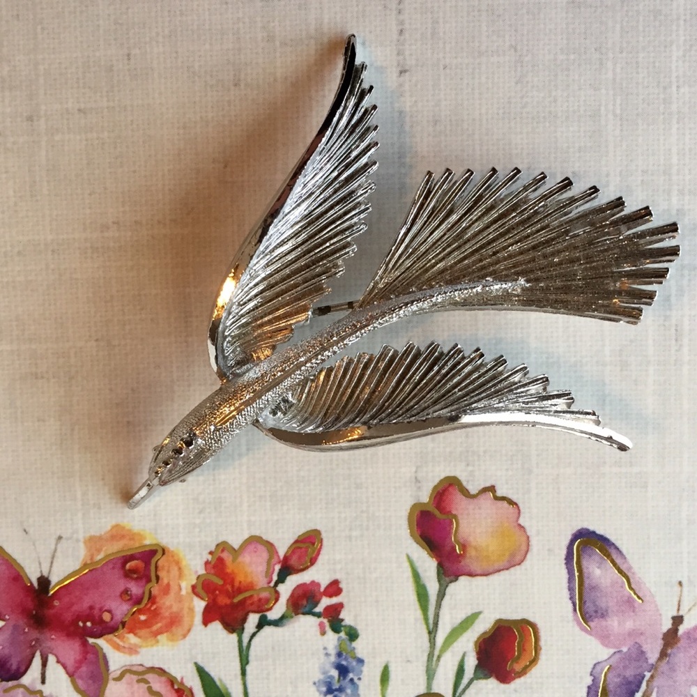 Silver Bird Pin